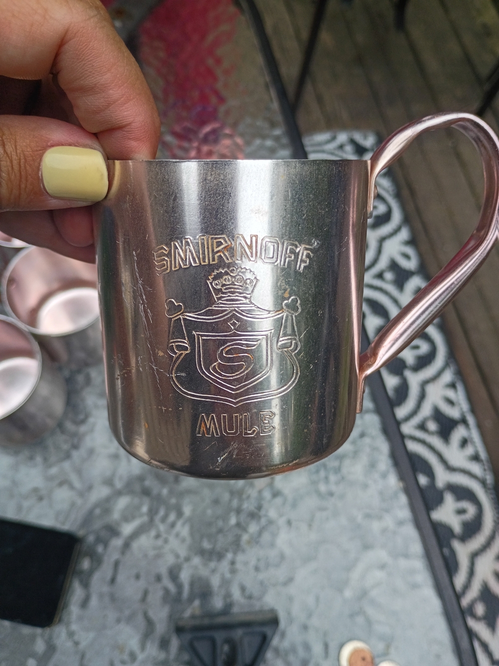 Smirnoff Copper Color Moscow Mule Mug - Embossed Logo Mug Set